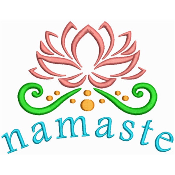 Namaste Lotus Flower Machine Embroidery Design, Embroidery Designs, Machine Embroidery, Embroidery Patterns, Embroidery Files