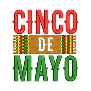 Cinco De Mayo Embroidery - 5th May Embroidery - Mexican Embroidery - Spanish Embroidery-Machine Embroidery Design - Digital Instant Download