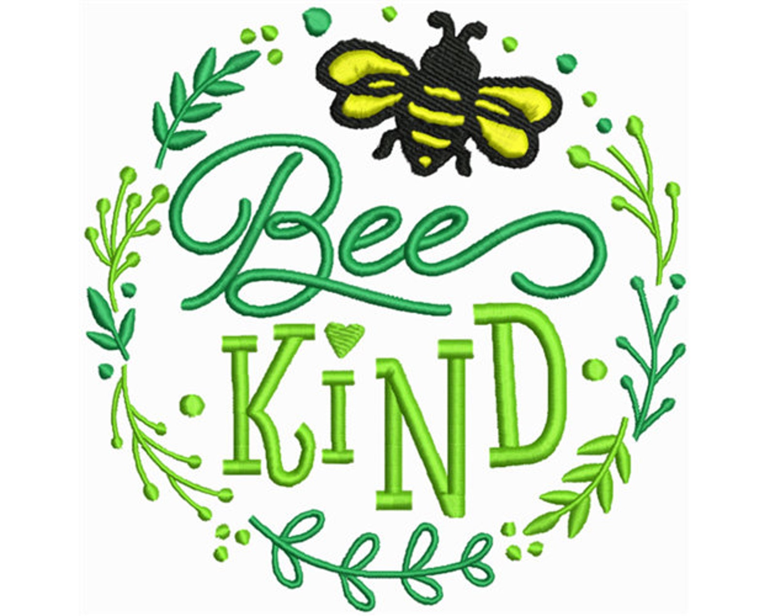 Bee Kind Machine Embroidery Design Honey Bee Embroidery Etsy