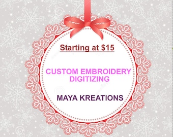 Custom Logo Custom Machine Embroidery Digitizing Service with Quick Turnaround on Logo Digitizing and Patterns / Embroidery Services