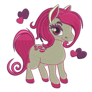 Pink Pony - Machine Embroidery Design, Horse Embroidery Designs, Machine Embroidery, Embroidery Patterns, Embroidery Files,Instant Download