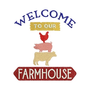Welcome To My Farmhouse - machineborduurontwerpen, borduurontwerpen, borduurpatronen, borduurbestanden, direct downloaden