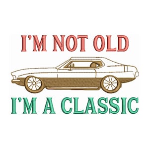 Vintage Cars - Old Yet Classic - Machine Embroidery Design - 2 Sizes