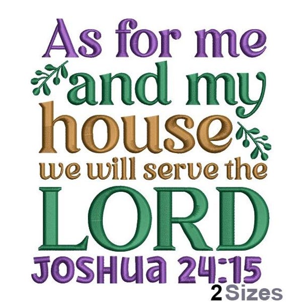 Serve The Lord Stickerei - Bibelzitate Stickerei - Zitate Stickerei - Maschinenstickerei Design - digitaler Sofort Download - 2 Größen