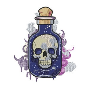 Trolldryckflaska - Magiskt broderimönster - Trolldryckinspirerat broderi - Maskinbroderidesign - Digital omedelbar nedladdning - 2 storlekar