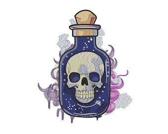 Magic Potion Bottle - Magic Embroidery Pattern - Potion Inspired Embroidery - Machine Embroidery Design - Digital Instant Download - 2 Sizes