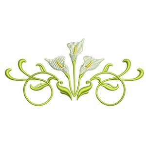 Calla Lily Flowers Machine Embroidery Design / White lily Flower Embroidery Pattern / Embroidery Patterns, Embroidery Files