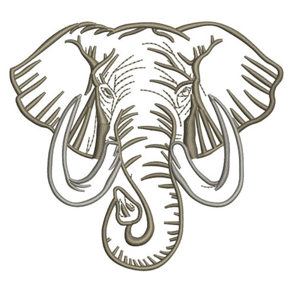 Elephant Embroidery Etsy