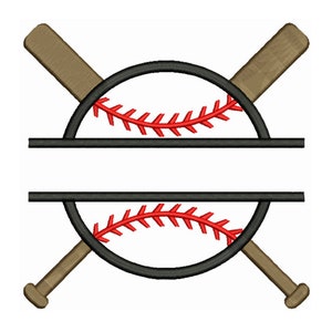 Baseball Namedrop - Machine Embroidery Design - 2 Sizes