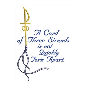 Cord Of Three Strands - Machine Embroidery Design - 2 Sizes