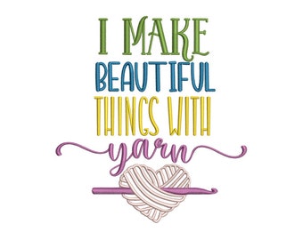 Exquisite Machine Embroidery Designs: Crafting Beauty with Yarn - Instant Download - 2 Sizes