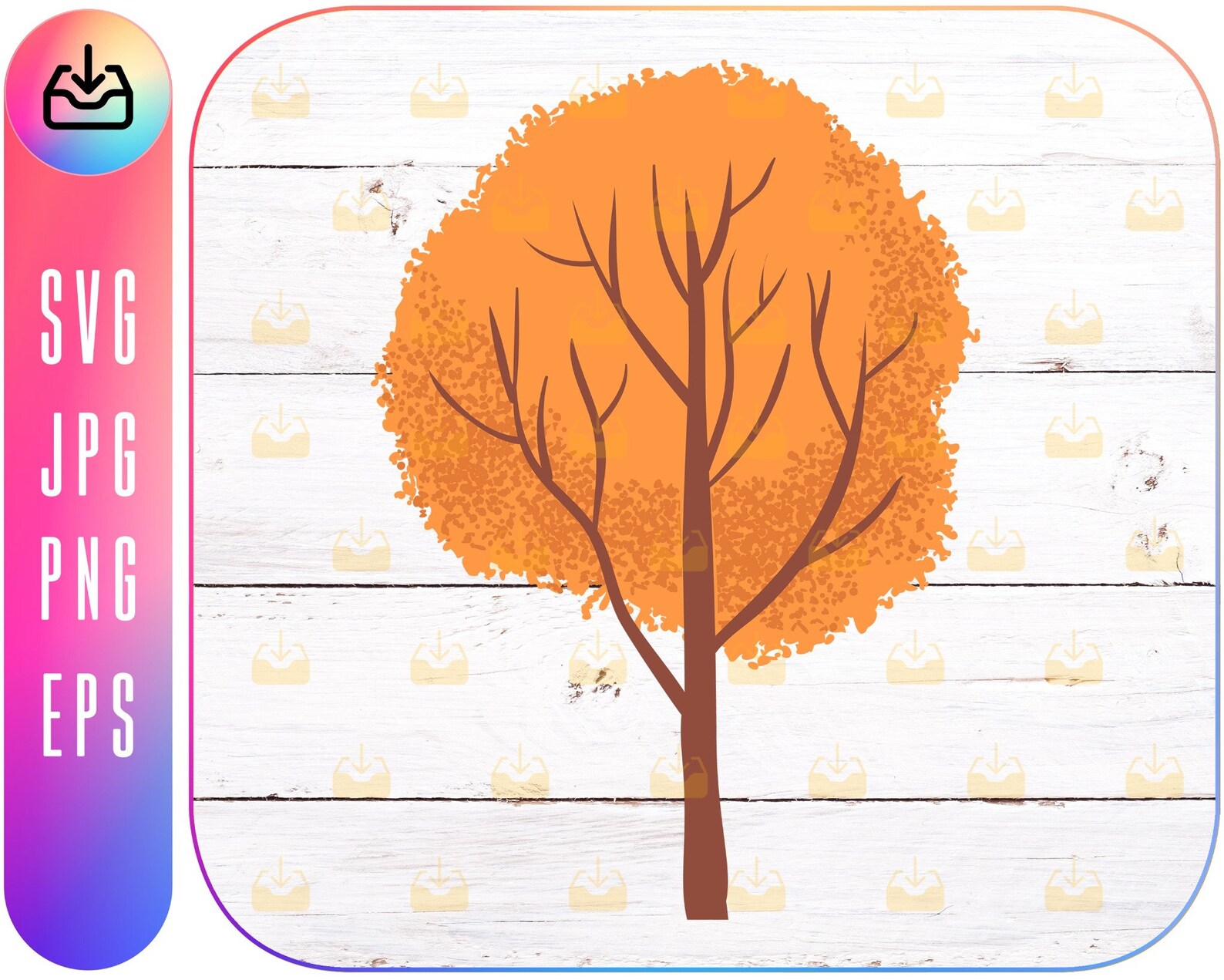 Autumn Tree SVG Autumn Tree Clipart Autumn Tree Vinyl Decal Etsy