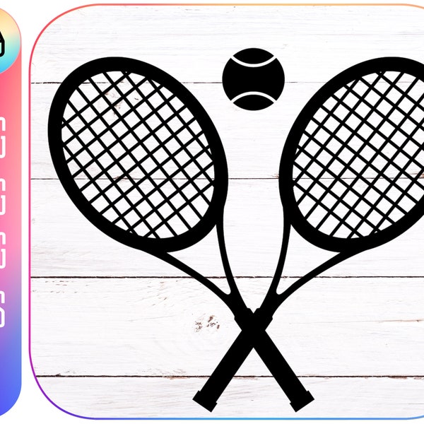 Tennis ball and racket svg, Tennis svg, tennis ball svg, tennis racquet svg, sports svg, ball png, jpeg, cricut silhouette cutter file