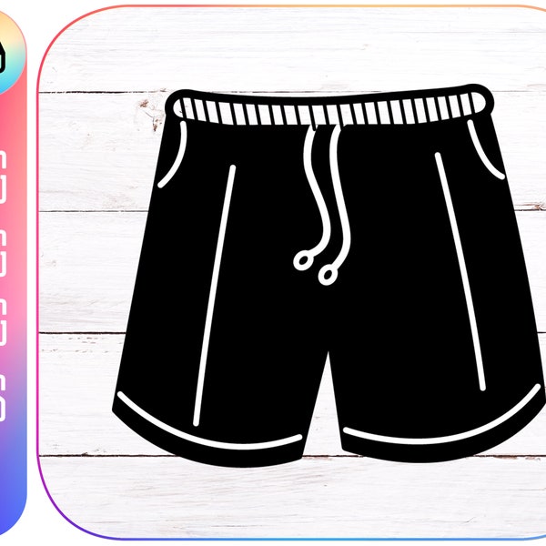 Men underwear boxer shorts. Cut files for Cricut. Clip Art (eps, svg, png, jpeg).