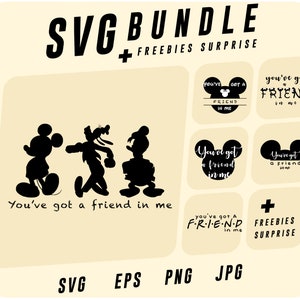 Un amigo en mí, Amistad duradera SVG, Tema de vínculo atemporal, Perfecto para manualidades y regalos preciados