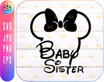 Hermana pequeña de Minnie Mouse SVG, SVG mágico y fabuloso, SVG de viaje, Svg de regalo personalizado, archivo de corte de vinilo, Svg, PDF, Jpg, Png, archivos de diseño