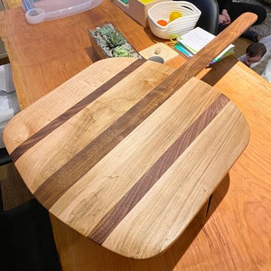 Wooden Pizza Peel Handmade Cherry Oak Maple Walnut 21&quot; x 21&quot; Wood Pizza Paddle, Wood Pizza Shovel, Wood Pizza Peel FREE SHIPPING