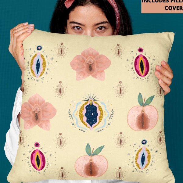 Vagina Pillow, Vagina pattern, Vagina Cushion, Vulva Cushion, Vulva Pillow, Yoni Pillow, Vulva Art, Feminist Art