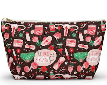 Feminist Toiletry Bag, Period Sanitary Case, Durable Polyester Pouch