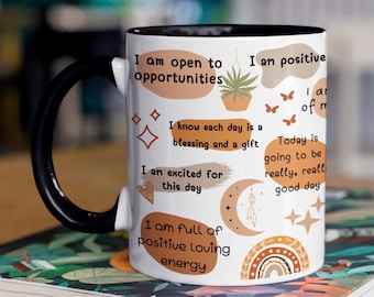 Morning MINDSET Mug Mental Health Mug Law of Attraction Mug Motivational Mug Self Care Mug Manifest Mug Affirmation Mug Wellbeing