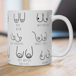 SIP & NIP, Boob Mug, Boobies Mug, Birthday Gift, Self Love, Body Positive, Breastfeeding, Mastectomy