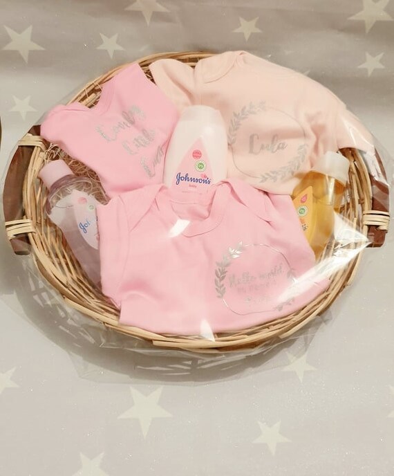 personalised baby hamper basket