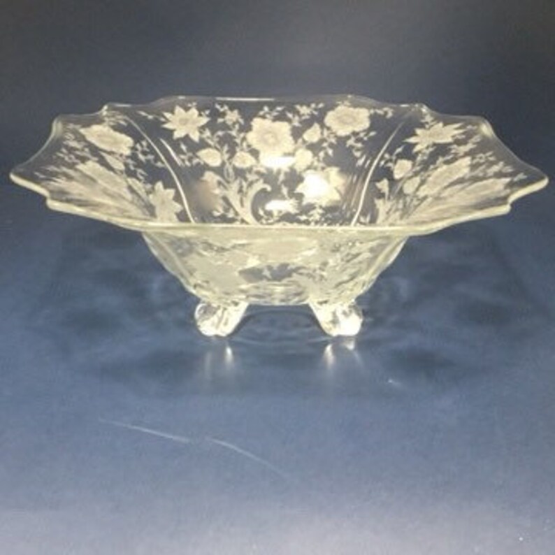 Cambridge Glass Wildflower Pattern 1940s Vintage Elegant Etsy