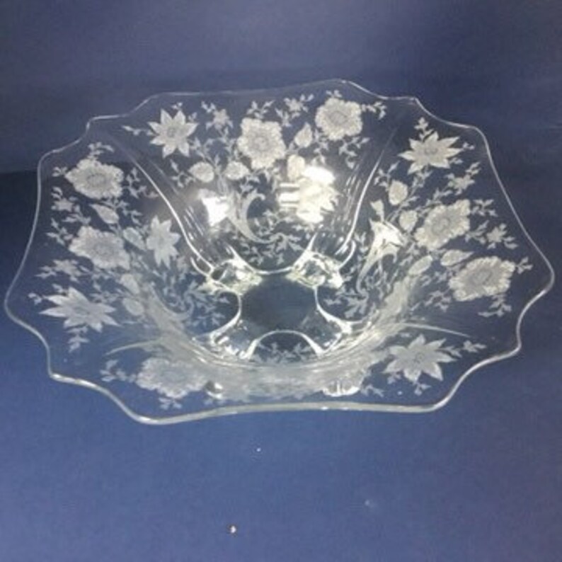 Cambridge Glass Wildflower Pattern 1940s Vintage Elegant Etsy