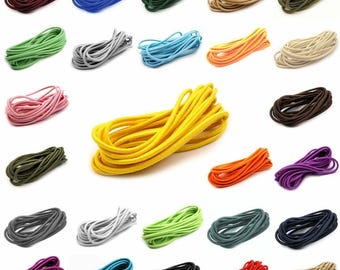 Cordon élastique de 3 mètres de long, diamètre 3 mm, élastique pour chapeau, élastique rond en caoutchouc