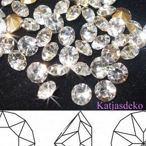Gratis verzending SS1-SS45 Ø1.0-10 mm Strass Steentjes Chaton Kristalglas Geslepen Steentjes Duidelijke Chatons Lace Back Swarovski