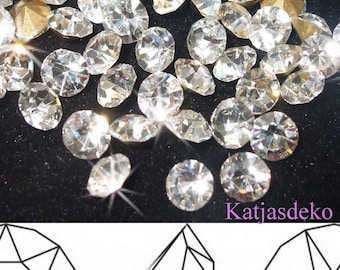 SS1- SS45 Ø1.0- 10 mm Strass Strass Chaton Cristal Corte Cristal Strass Clear Chatons Lace Back