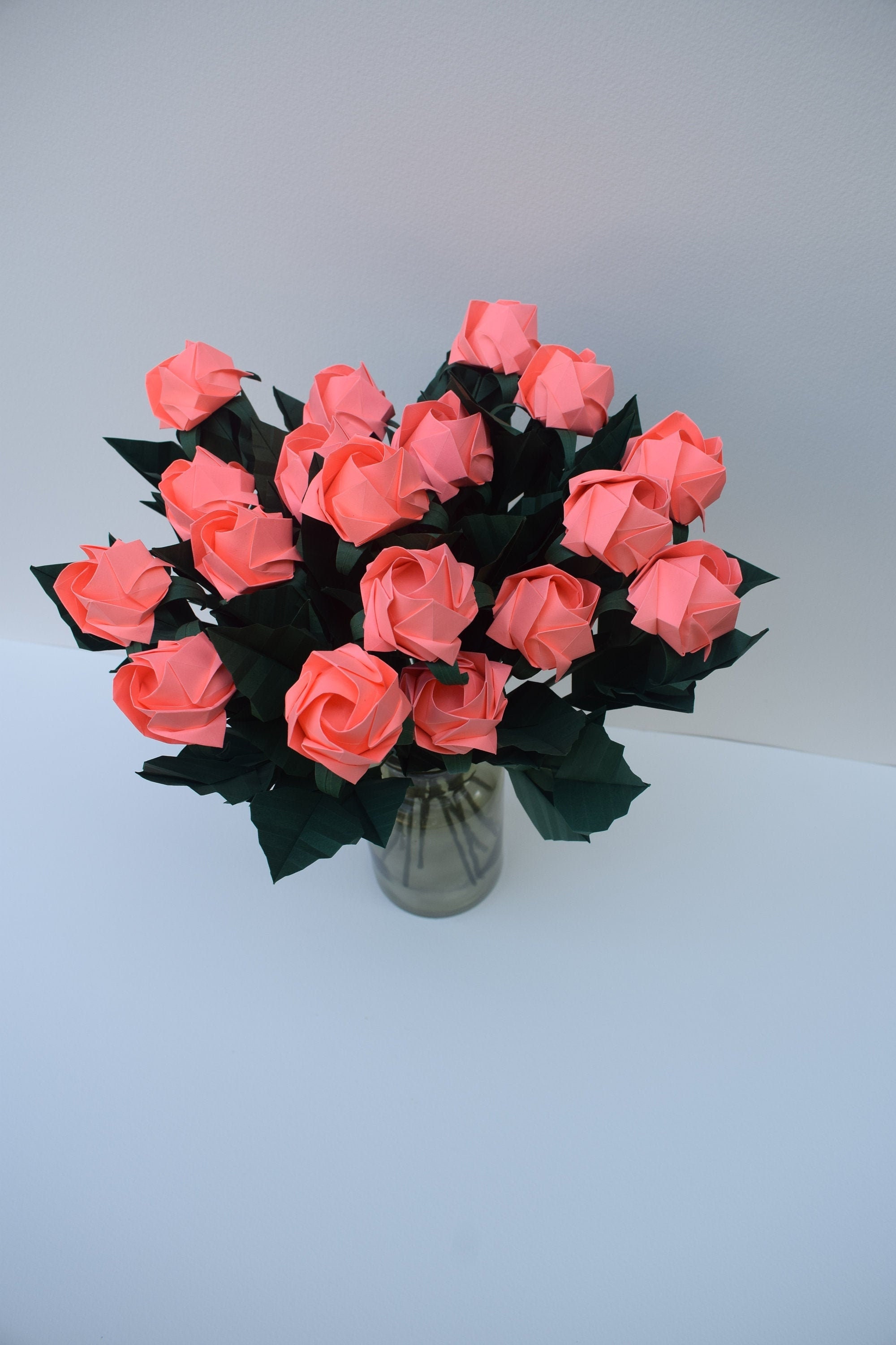 18 Paper Roses. Valentine's Day Gift, Valentine Day, Anniversary Gift ...
