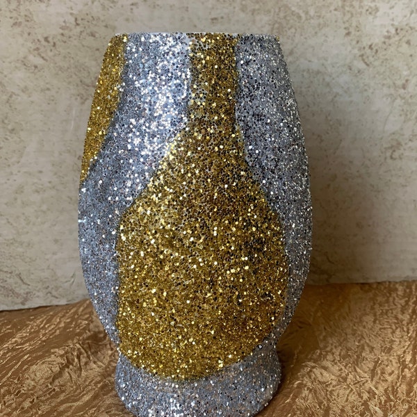 Glitter Vase Etsy