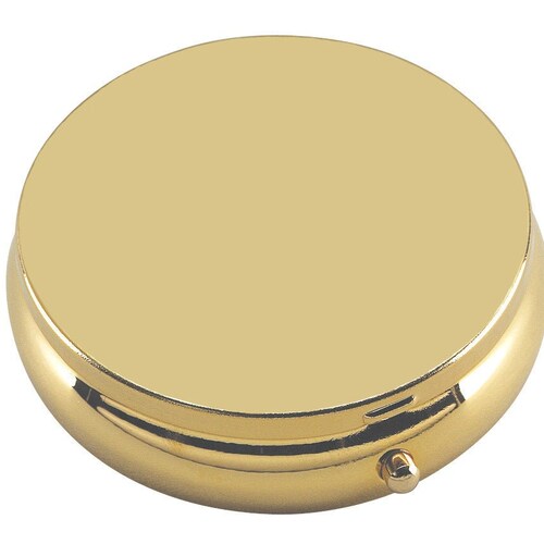 Art Deco Pill Box Vintage Style Pill Case Empire Gold Etsy