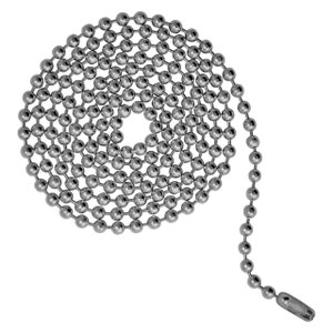 Stainless Steel  30" Military Dog tag Ball Chain, 2.4mm, adjustable length, total 50 pcs.