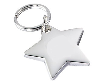 silver star key chain