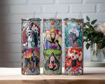Disney Villains Stainless Steel Tumbler, 20oz Travel Mug