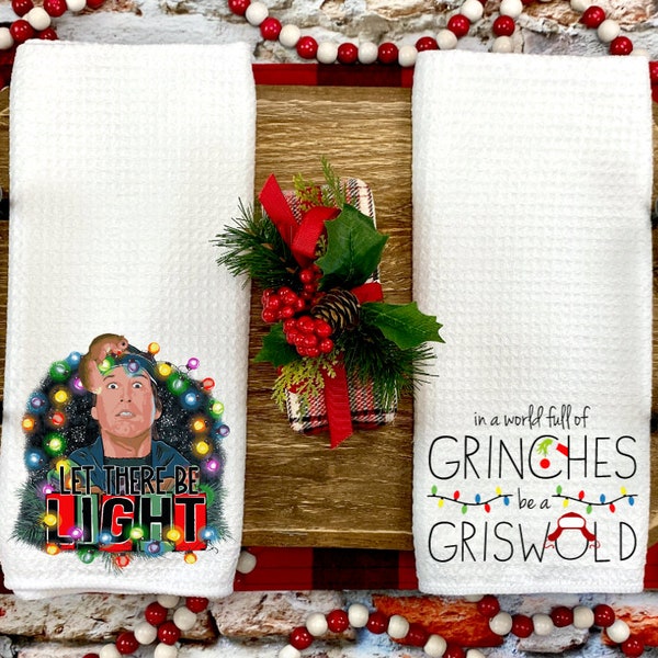 Christmas Vacation Classics Kitchen Towels, Christmas Towels, Gift Warming Towel, Birthday Gift, Wedding Gift, Hand Towel