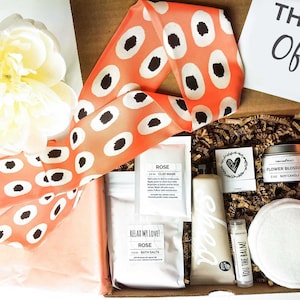 Spa Package - Hair Scarf, Gift Box for Her, Mother&#39;s Day Gift, Thinking of You, Birthday Gift, Travel, Spa Gift, Bridesmaid