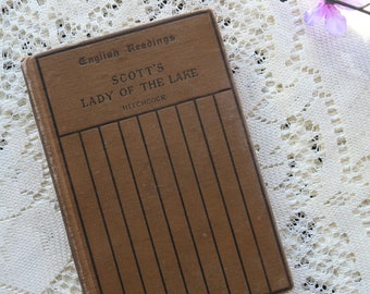 Vintage 1923 Tiny Book - Lady of the Lake von Walter Scott