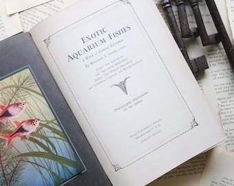 ADA 古い書籍 ヴィンテージ英語本エキゾチックな魚古いコレクター初版 1935 年