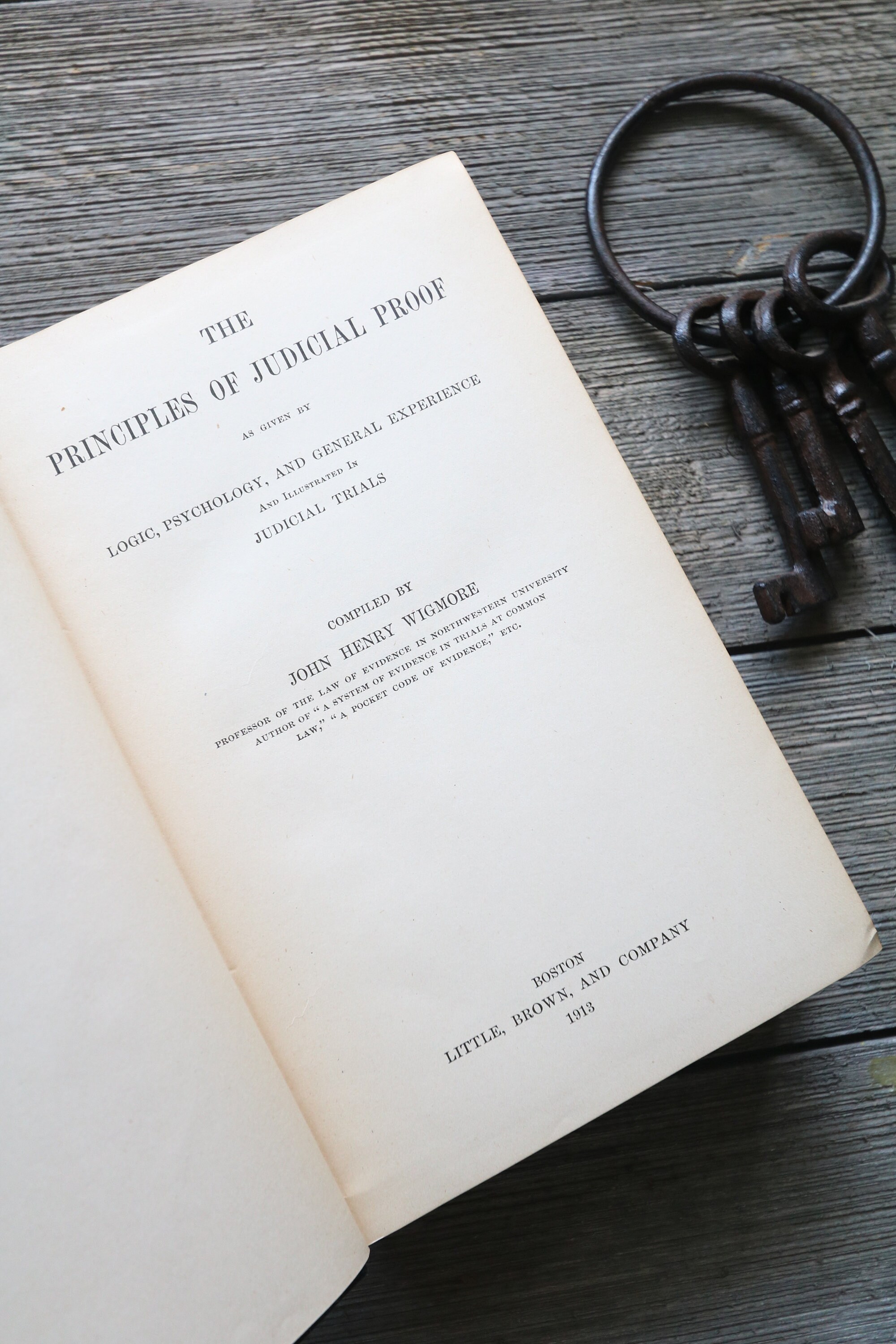 Vintage 1913 Principles of Judicial Proof Antique Law Books Etsy