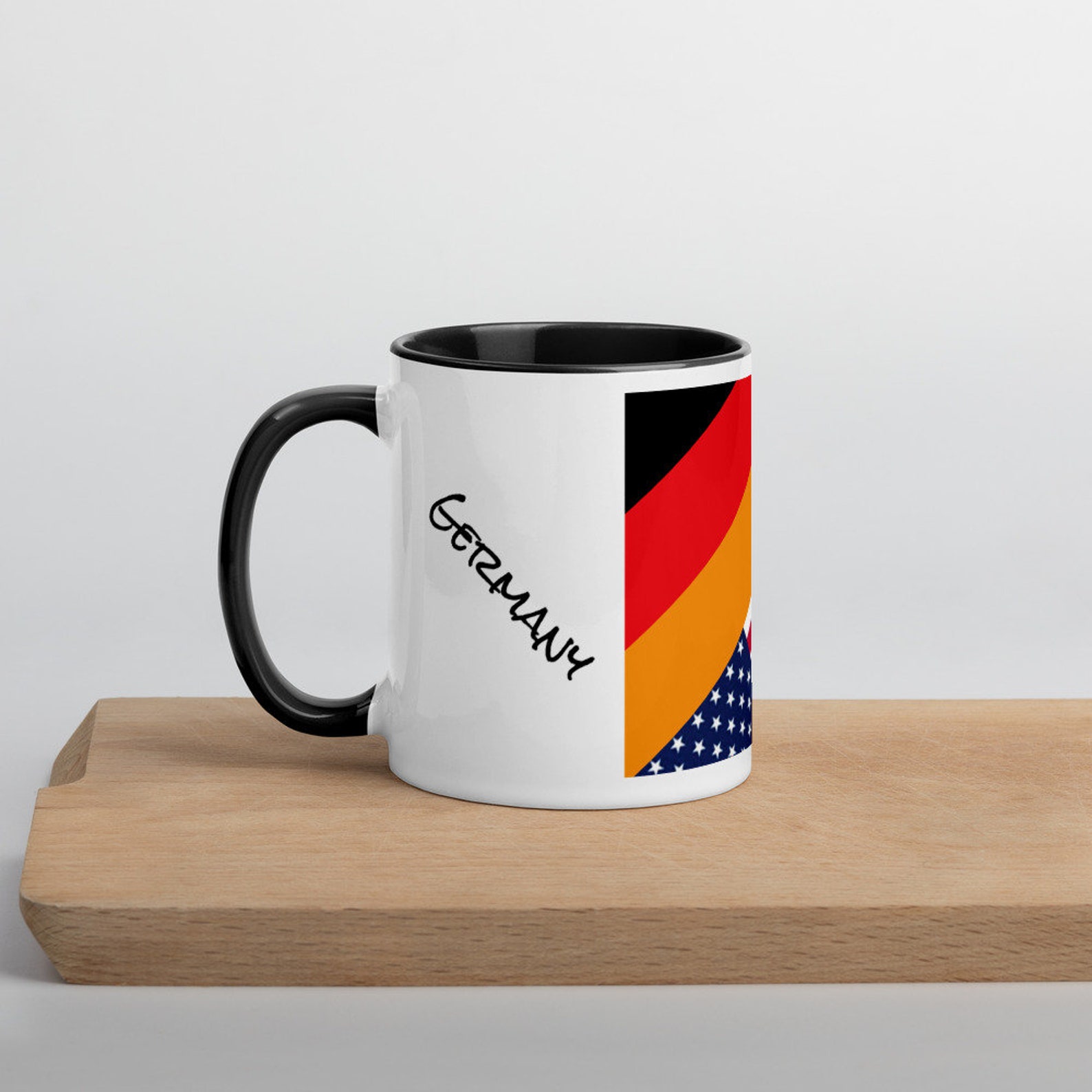 Halb Deutsch halb Amerikanisch Half German half American Mug Etsy