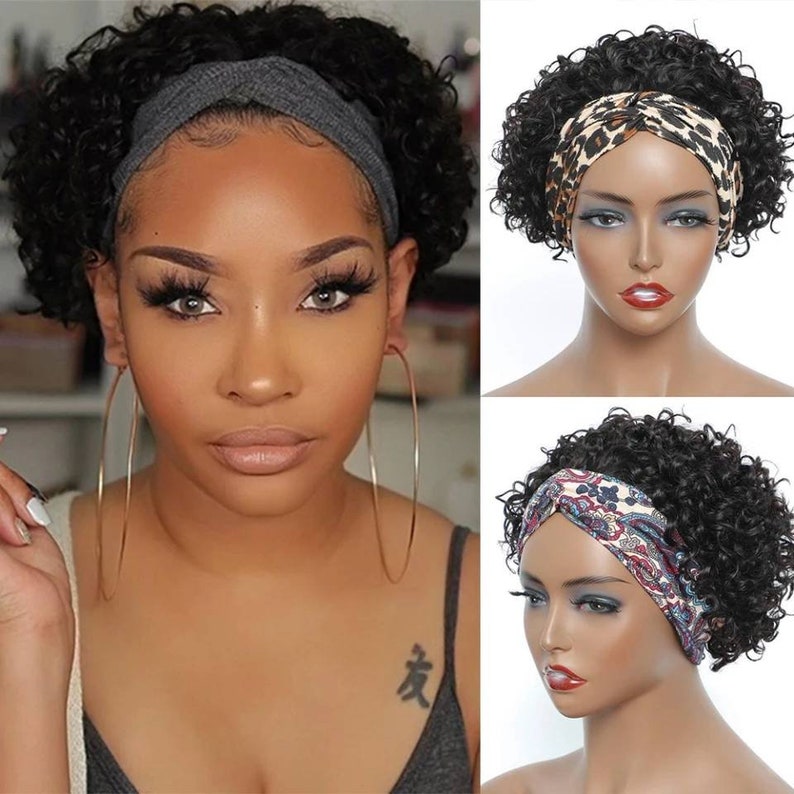 Headband Human Hair 6 Inches Pixie Cut Lace 180 Density Wig - Etsy