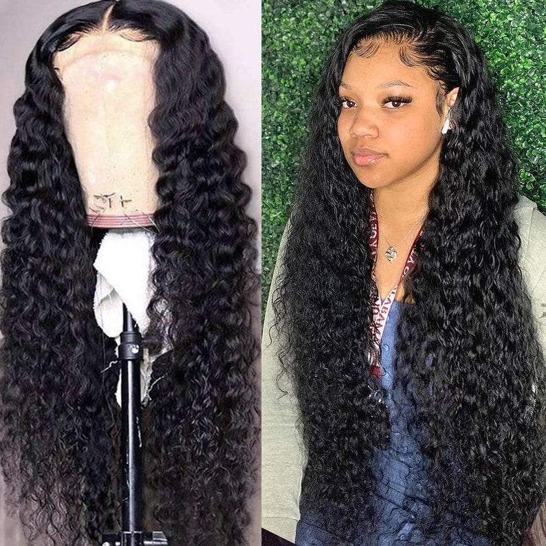 Best Quality Brazilian Water Wave Wig 13X4 Lace Front Human - Etsy