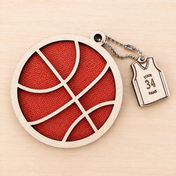 Personalized Basketball Ornament, Custom Name & Number, Team Gift, Sports