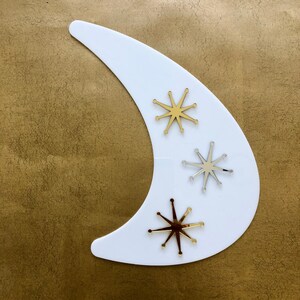 LASER CUT WALL Art, Atomic Wall Art, Mid Century Modern Retro Boomerang Starburst Handmade Gold Mirror Acrylic Wall Art, Unique Gifts