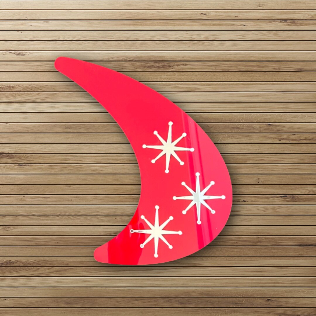 Mid Century Modern Boomerang Art LASER CUT WALL Artatomic Etsy