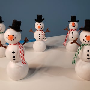 Hand Painted Snowman Ornaments