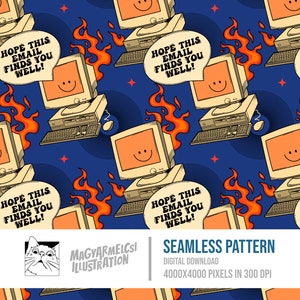 Patrón sin fisuras de humor corporativo - Descarga digital - Papel digital - Imprimible - Tela - Textil - Papel pintado - Fondo - Sublimación